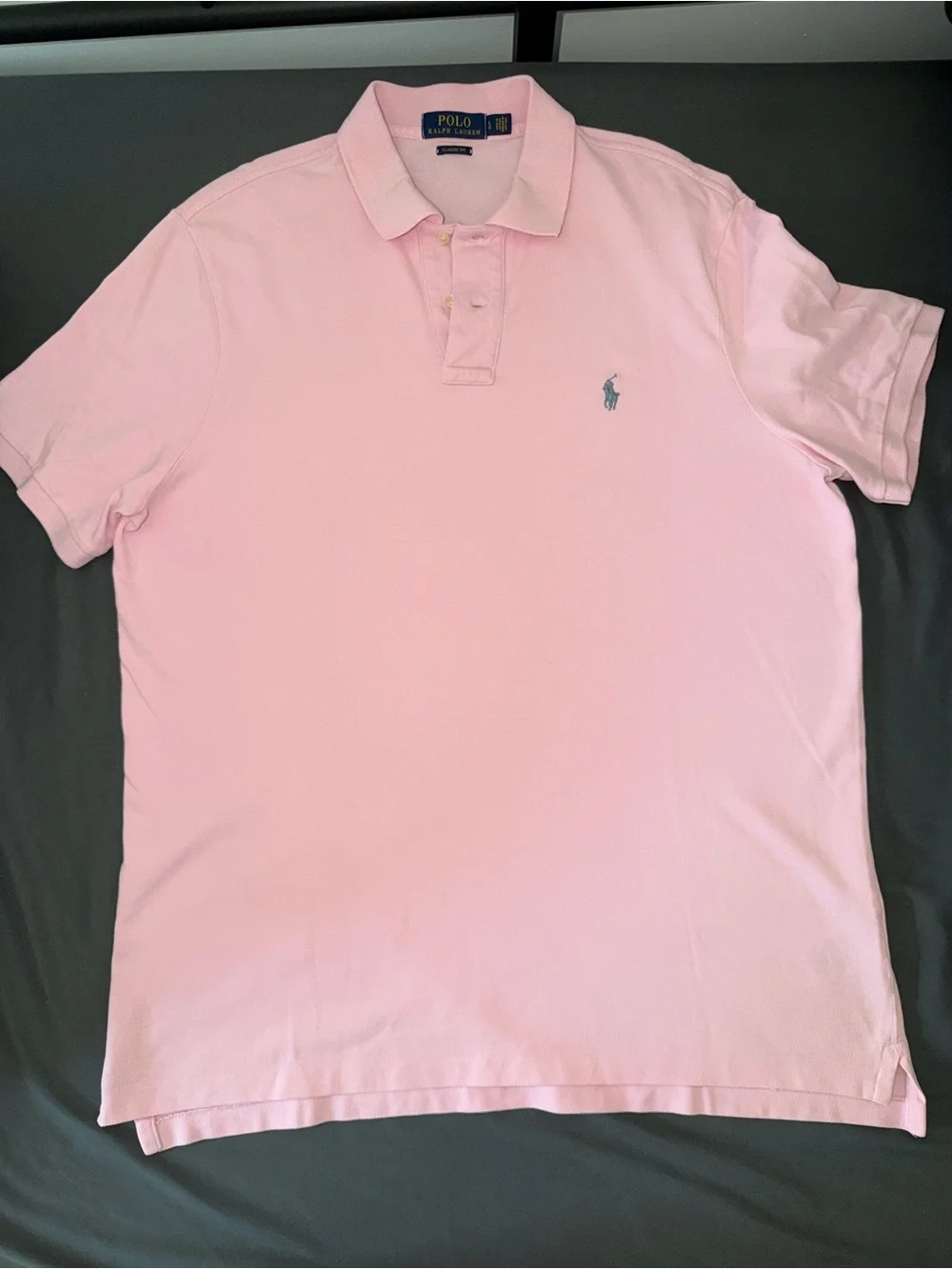 Ralph Lauren Men’s Pink Polo with Navy Pony